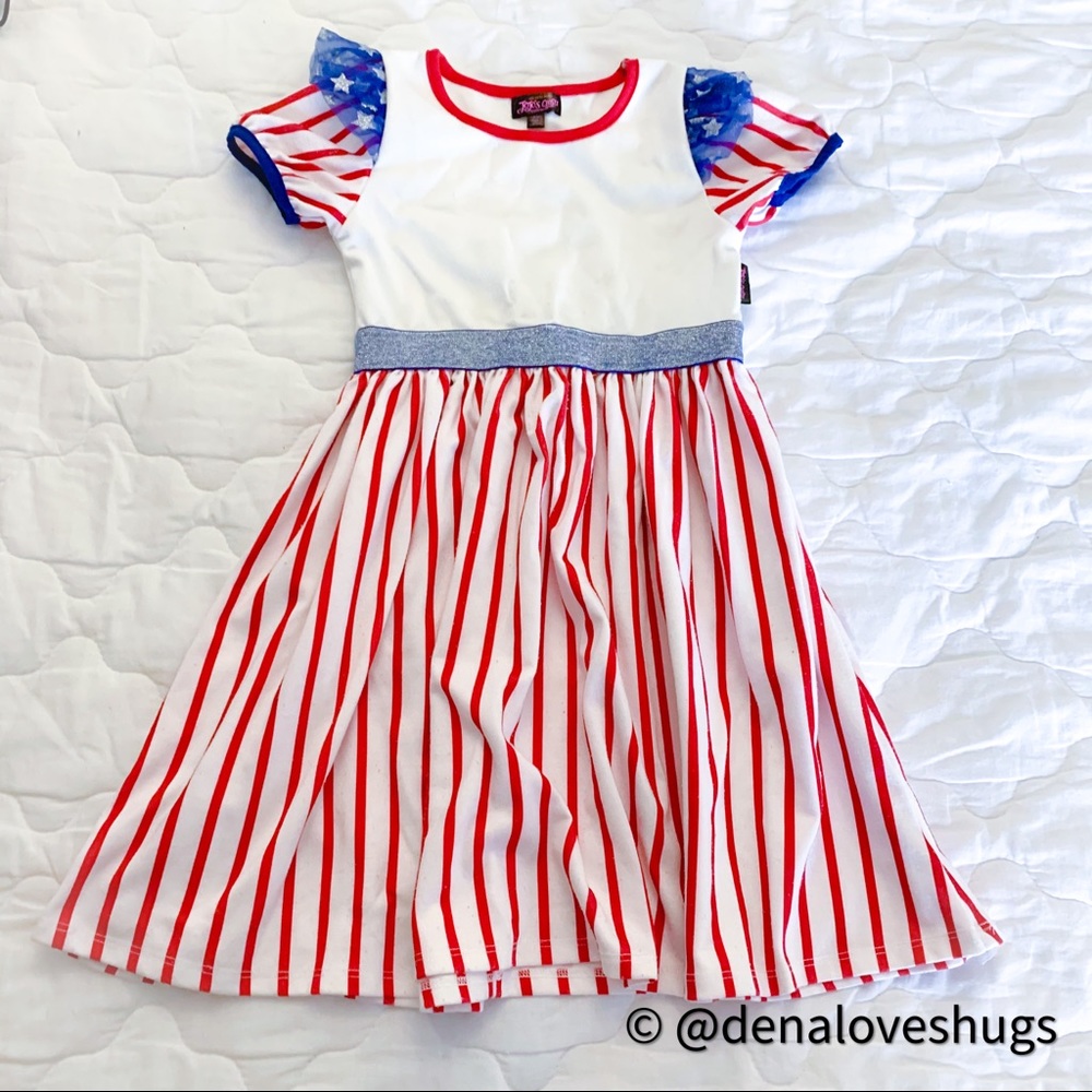 JoJo Siwa Red White & Blue Party Dress 7/8